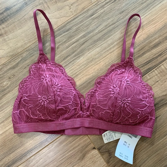 Hollister Gilly Hicks Bralette Lace Mauve NWT size XS - Picture 1 of 3
